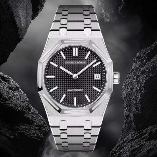 Ultrathin 38mm Men’s Quartz Watch Sapphire Crystal 50M Waterproof Black