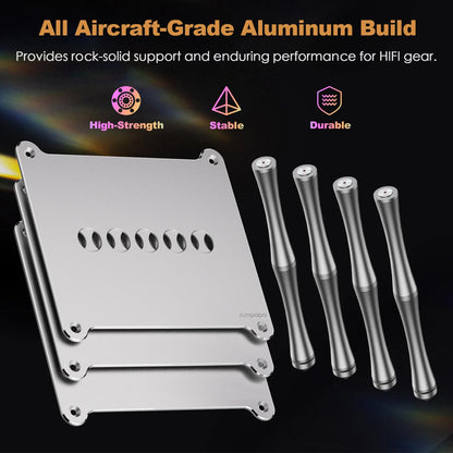 HiFi Desktop Audio Stand Aluminum Rack for DAC Amplifier