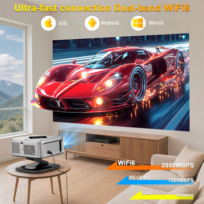 T5PRO Bracket Bag 40000 Lumens 1080P 4K Android Smart Projector