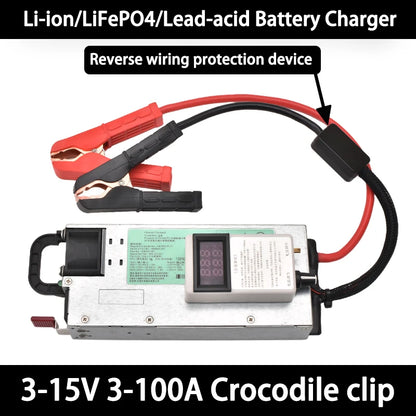 Portable 12V 100A LiFePO4 Battery Charger with Clip