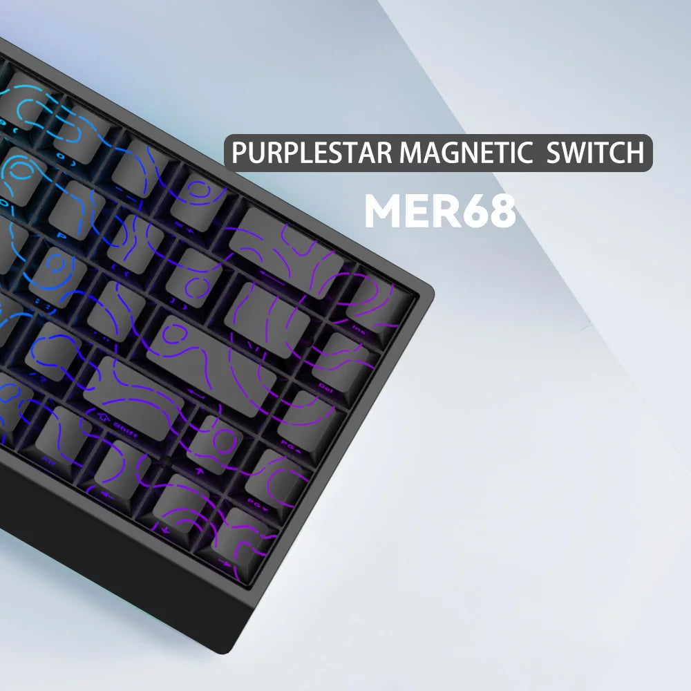 Gaming Keyboard 68 Keys  Black Magnetic Switch