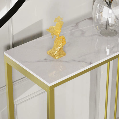 Modern Gold Accent Table Narrow Hallway Console