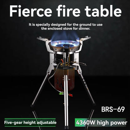 6800W Portable Gas Camping Stove for Outdoor Cooking