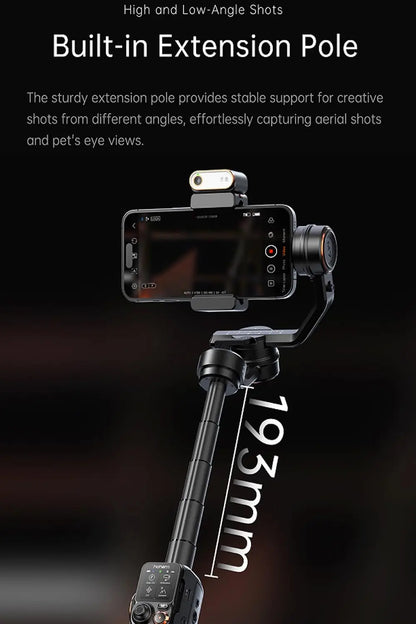 Professional Phone Gimbal Stabilizer for iPhone & Android Vlogging