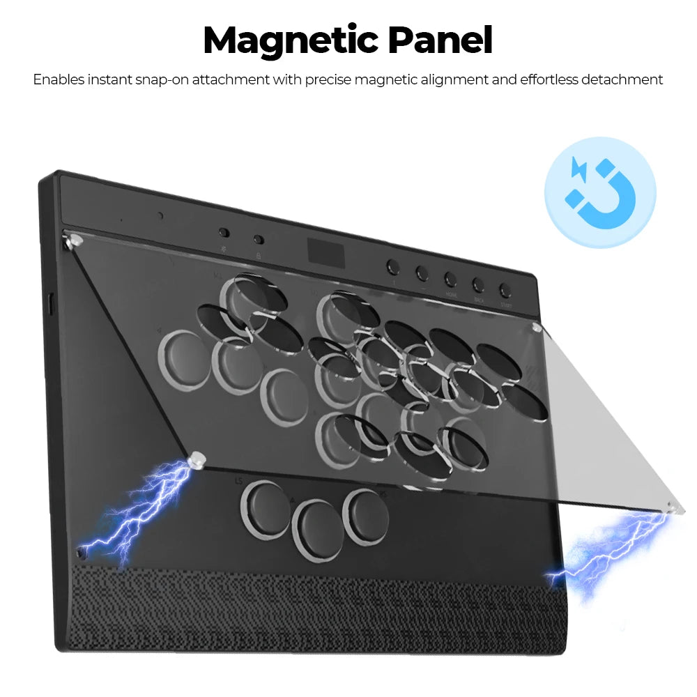 Magnetic Hitbox Leverless Arcade Controller for PC and Consoles