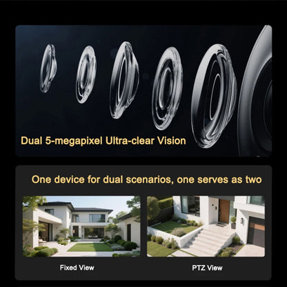 3K 5MP Dual Lens Outdoor Security Camera 32GB