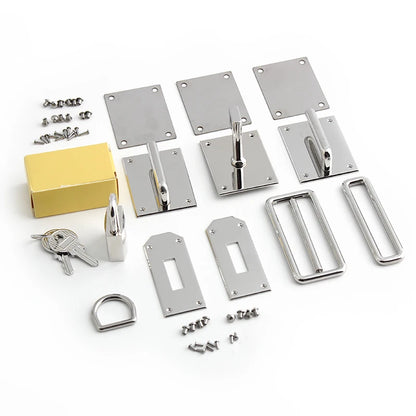Rectangle Silver Bag Hanger Clasps 5 Set Pack