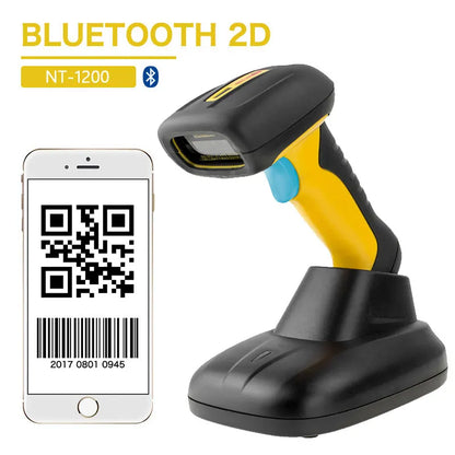 Wireless Bluetooth 2D Barcode Scanner Portable USB Reader