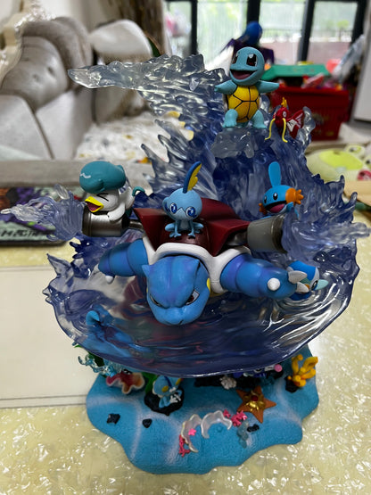 Ocean Blastoise Collectible Figure Statue Anime Battle Display Model