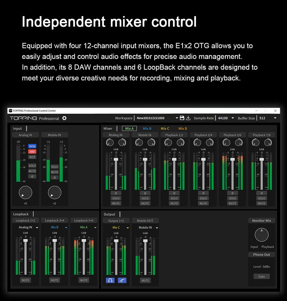 White 2-in-1 OTG Audio Interface for PC & Phone