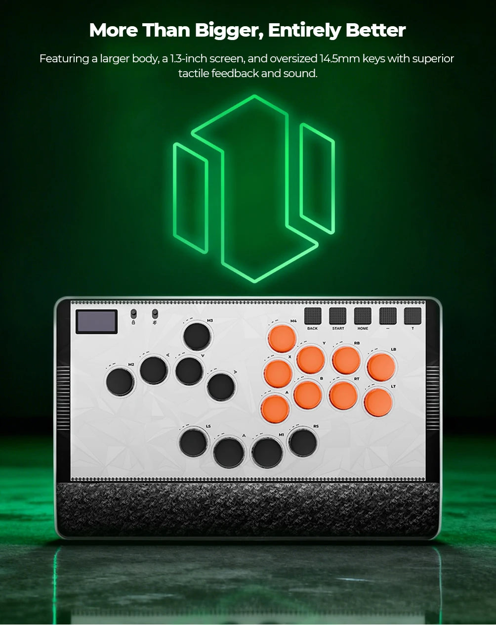 White All-Button Hitbox Fight Stick for PC PS4 PS5