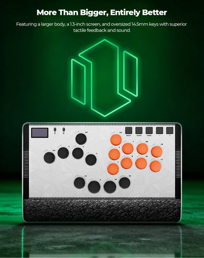 White All-Button Hitbox Fight Stick for PC PS4 PS5