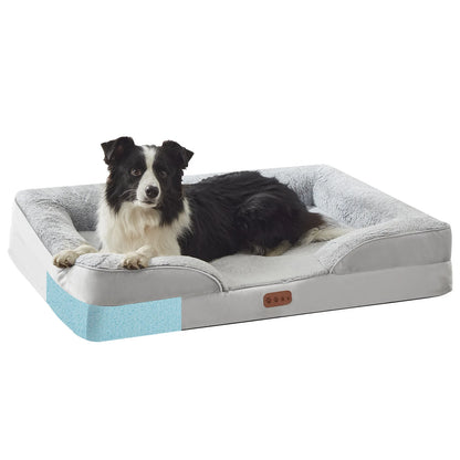Orthopedic Memory Foam Dog Bed with Removable Armrest