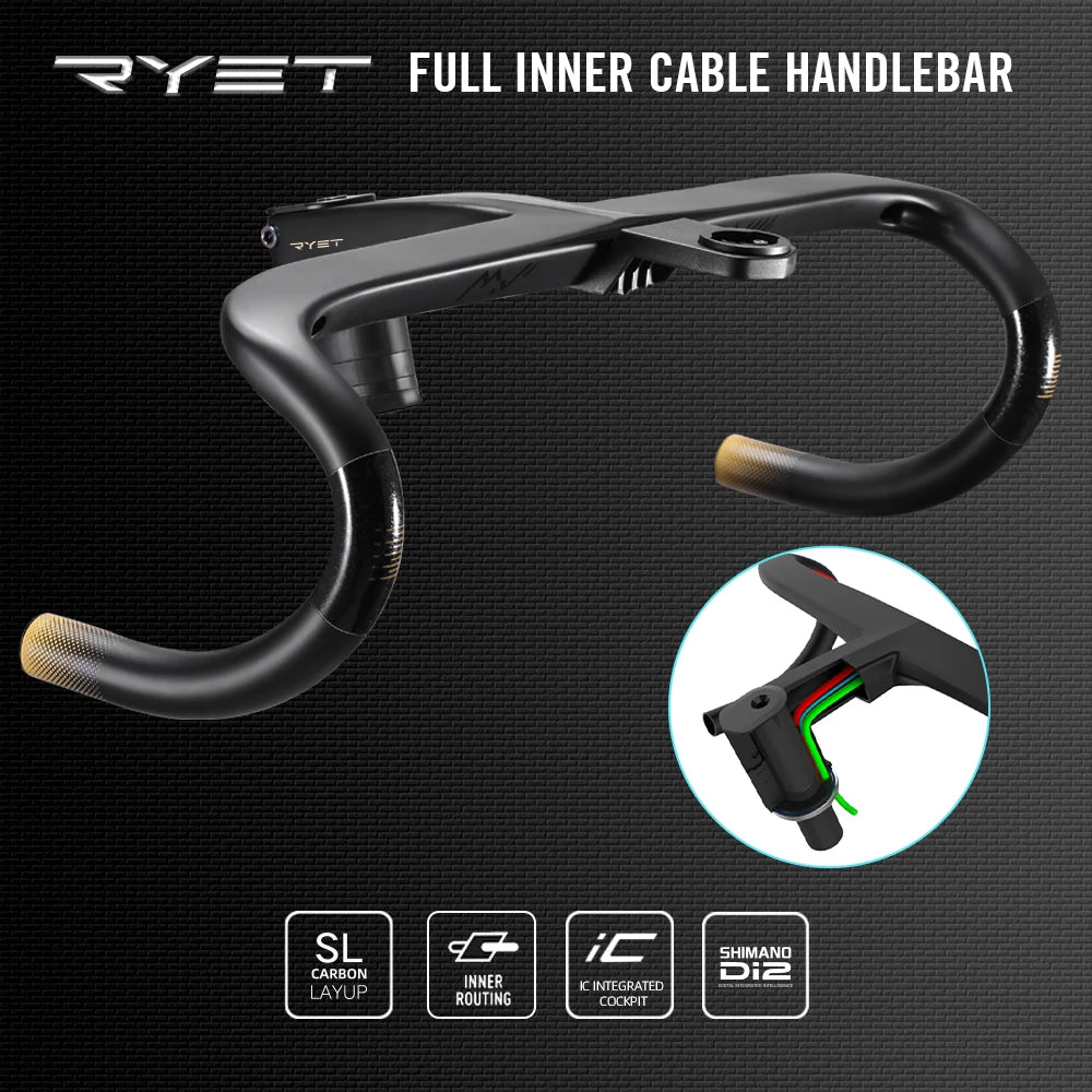 T800 Carbon Integrated Road Handlebar 440×110mm