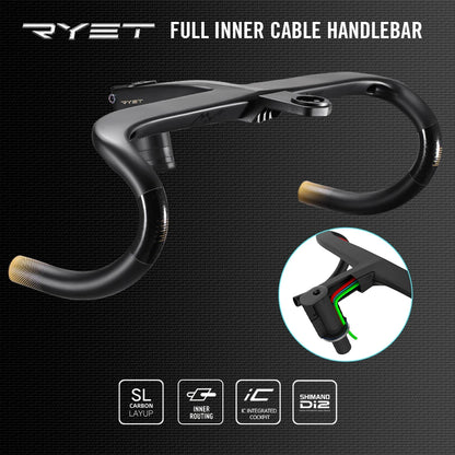 Carbon Road Bike Handlebar Internal Routing 420×120mm