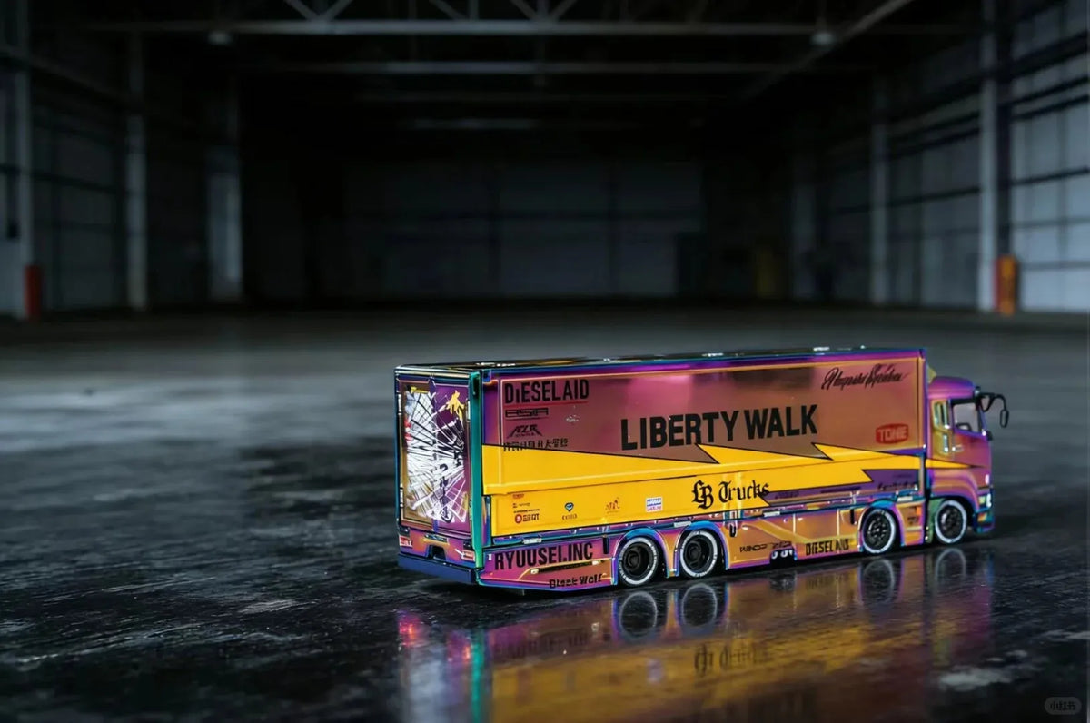 Alloy Diecast Container Trailer Toy for Kids and Collectors