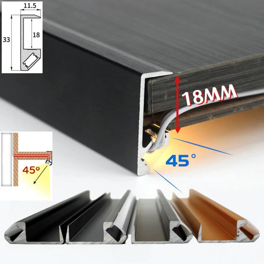 Recessed Closet Layer Strip Lights Silver 10pcs