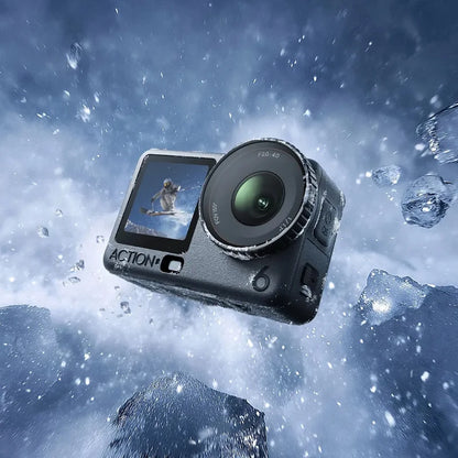 4K Action Camera 1/1.1-Inch Sensor Variable Aperture