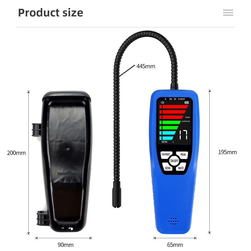 Portable Refrigerant Gas Leak Detector with Alarm Probe