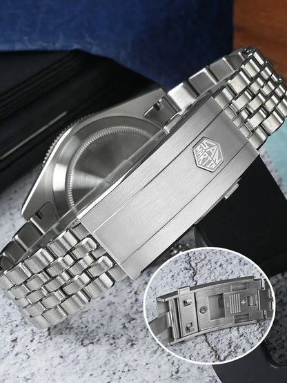 Automatic Mechanical Diver Watch 40mm Blue Sunburst Dial