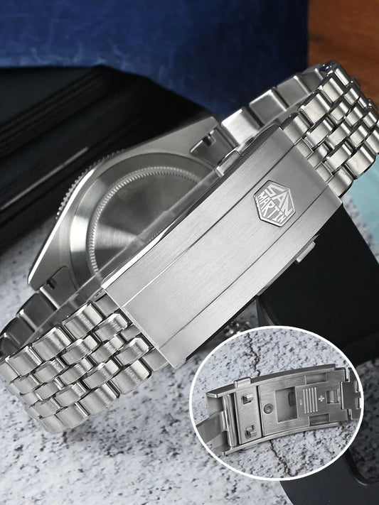 Automatic Mechanical Diver Watch 40mm Blue Sunburst Dial