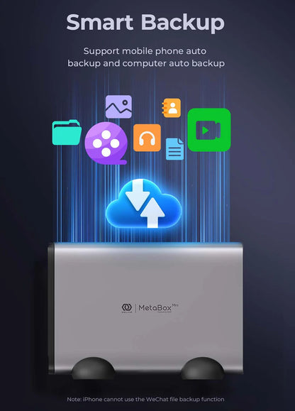 Cloud Server NAS Case with App Control and Backup Support