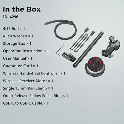 Wireless Follow Focus Kit with Handwheel & Motor