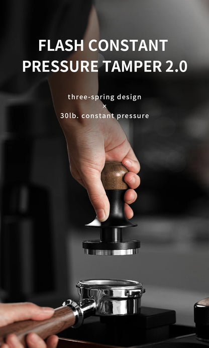 58.35mm Spring Loaded Coffee Tamper Flat Base