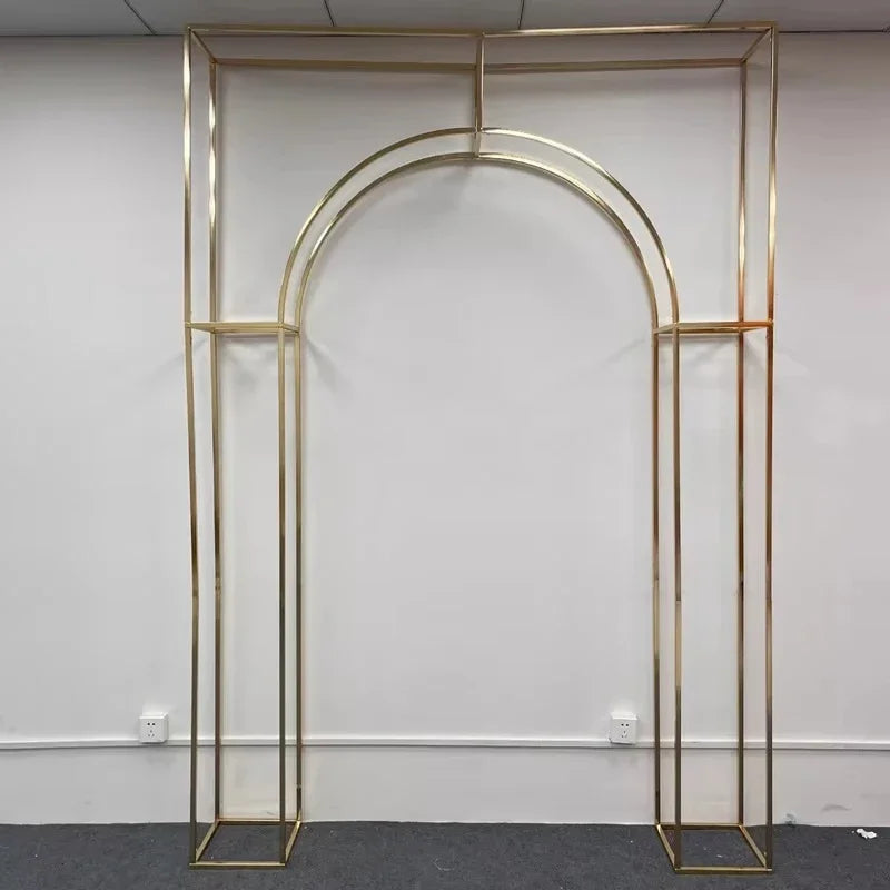 Shiny Gold Wedding Arch Frame 260x180cm