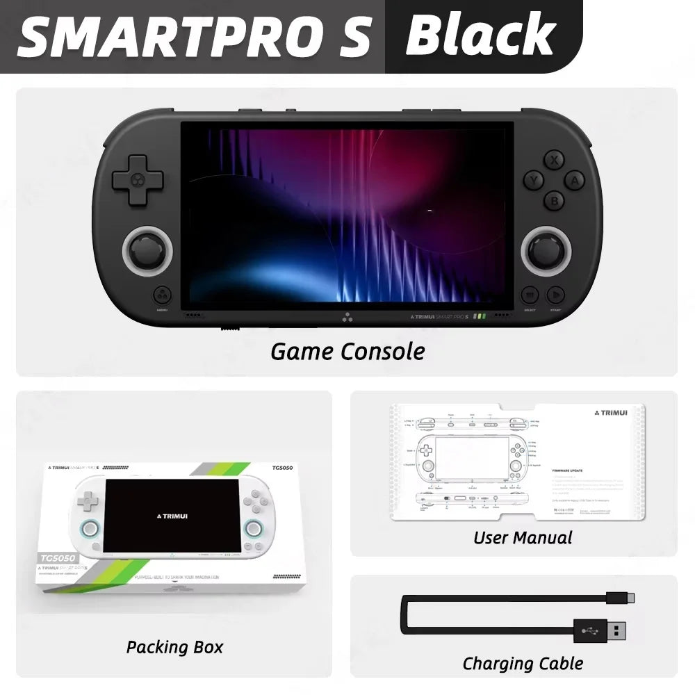 Trimui Smart Pro S 4.96 Inch IPS Handheld Game Console