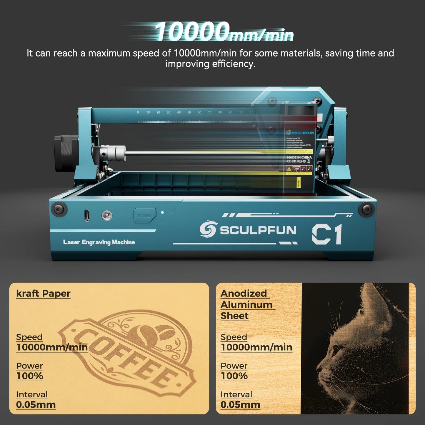 Mini Laser Engraver 150x130mm 3W for Wood & Leather