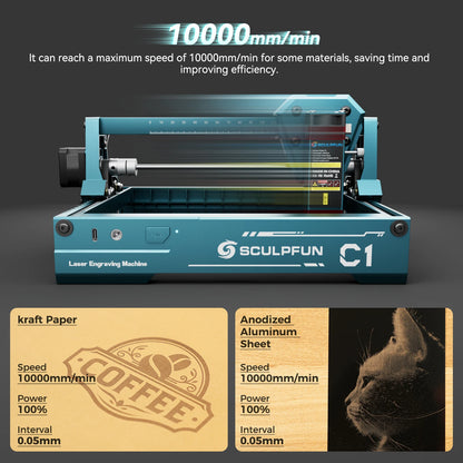 Mini Laser Engraver 150x130mm 3W for Wood & Leather