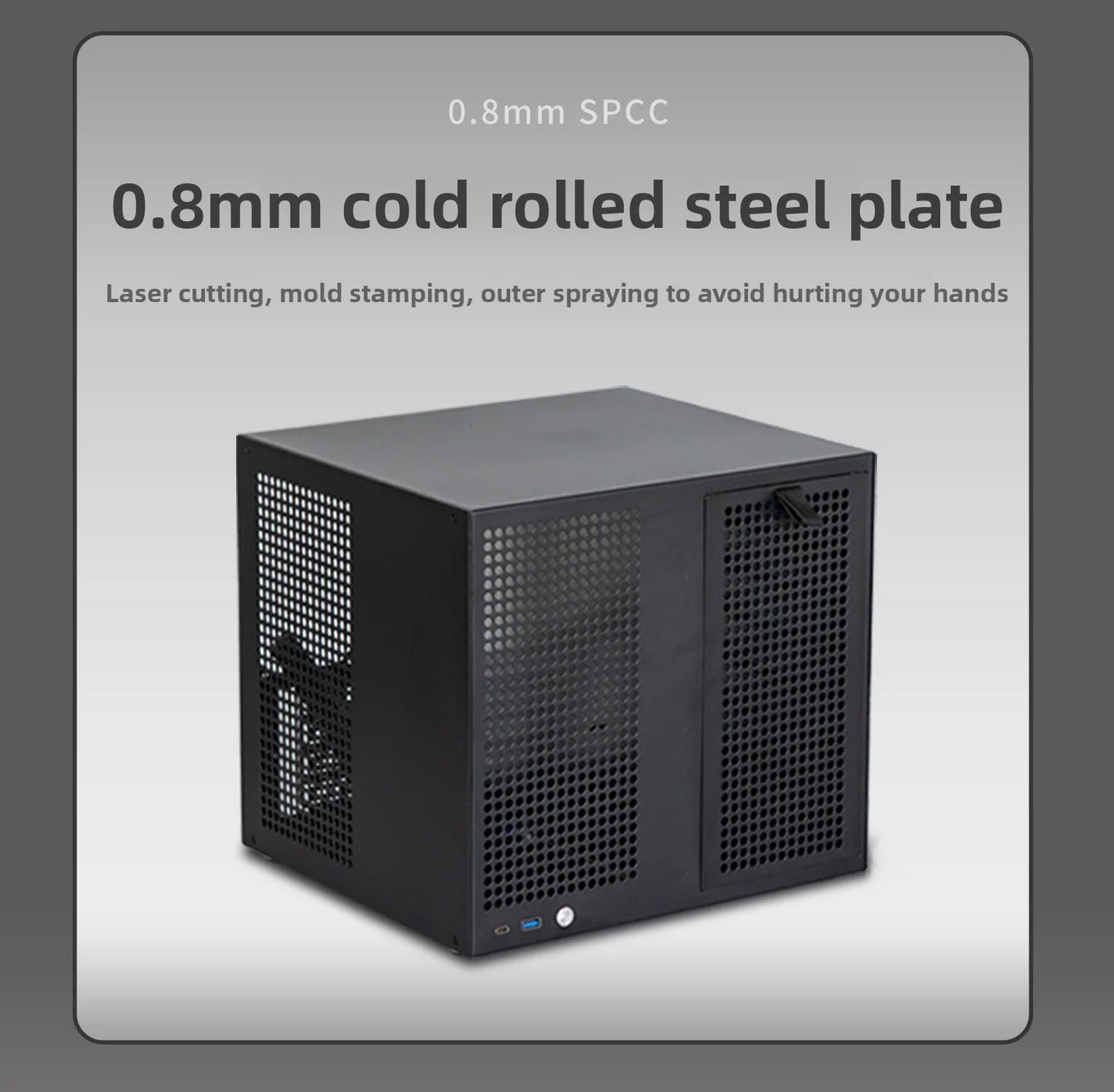 Black 21.8L 8-Bay NAS Chassis with ATX PSU