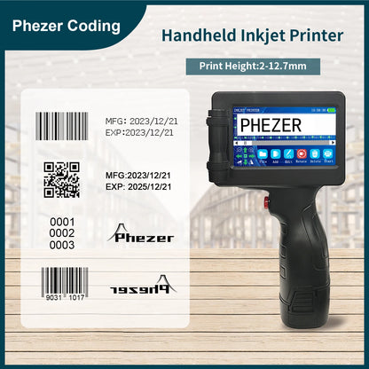 Portable Handheld Inkjet Printer 12.7mm with Original Ink