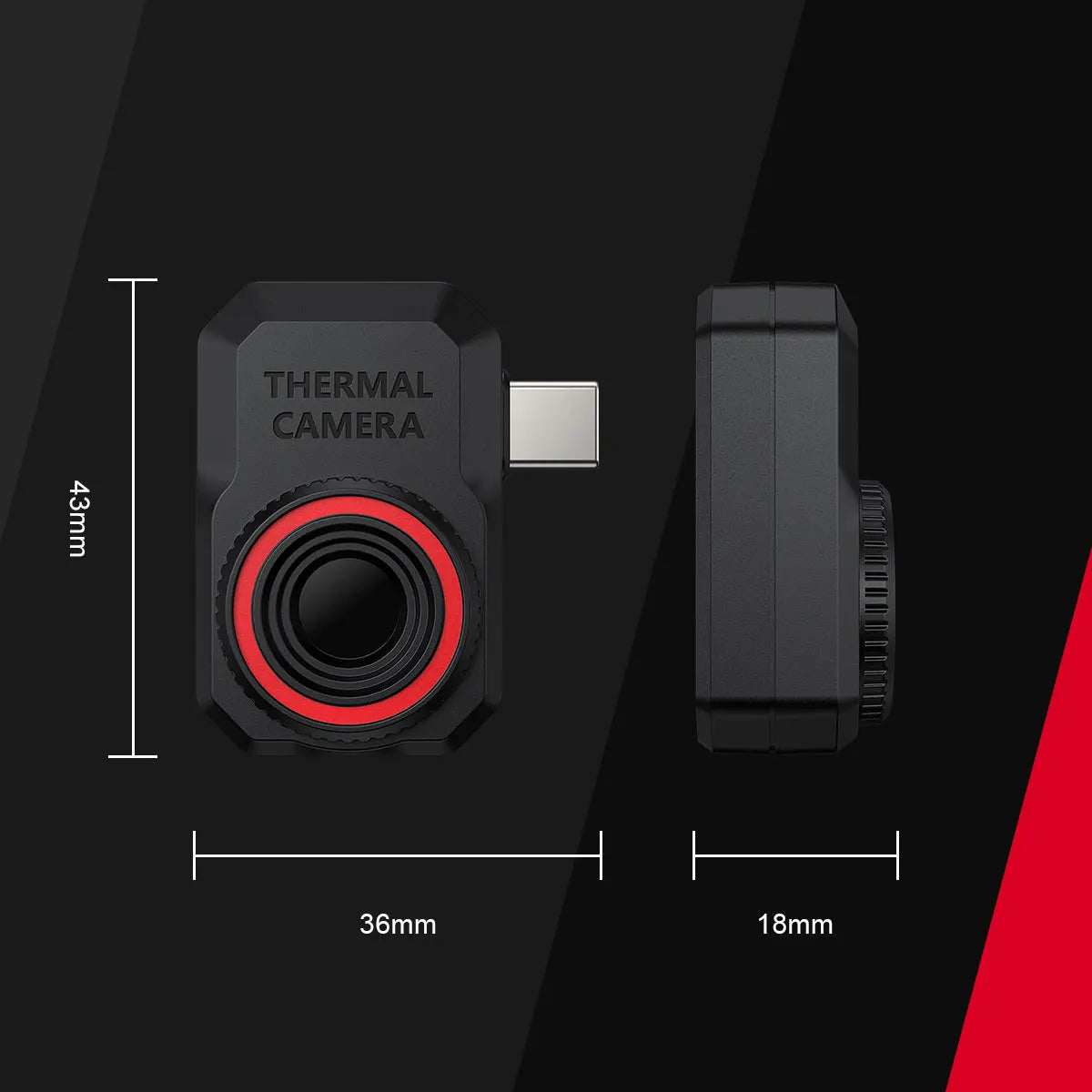 Infrared Thermal Camera for Android with High Low Temp Tracking
