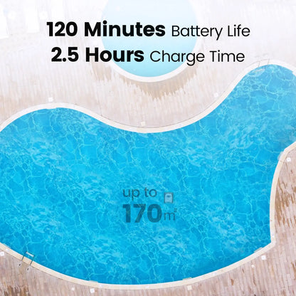 Robot Pool Cleaner with Wall & Waterline Cleaning