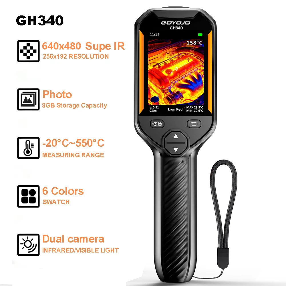 256x192 Thermal Imaging Camera with 2MP Visual