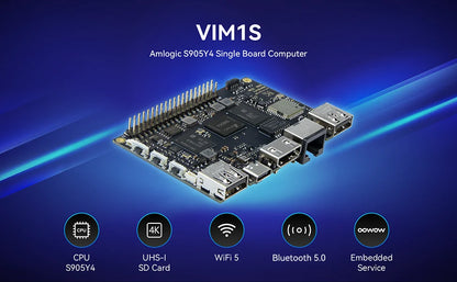 VIM1S Single Board Computer S905Y4 2GB 16GB WiFi Bluetooth