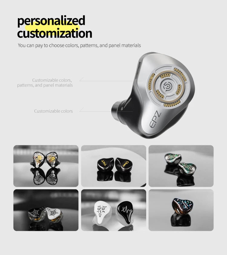Premium Hybrid HiFi Earphones with Silver-Plated 6N Cable