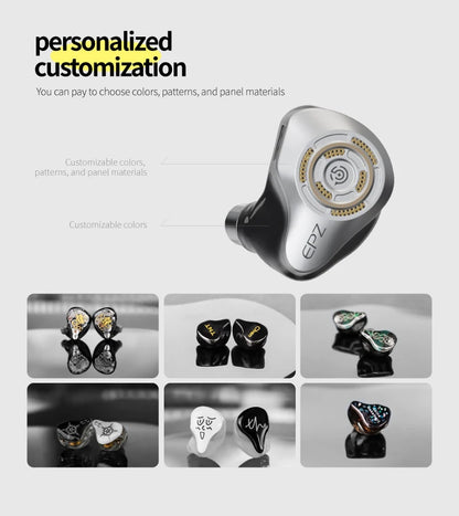 Premium Hybrid HiFi Earphones with Silver-Plated 6N Cable