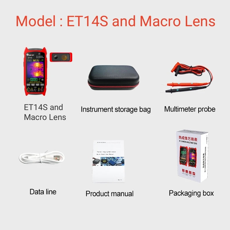 ET14S Thermal Camera Multimeter with Macro Lens