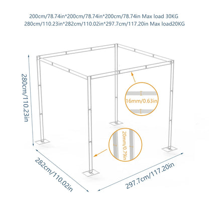 Heavy Duty 10ft x 10ft Wedding Backdrop Stand