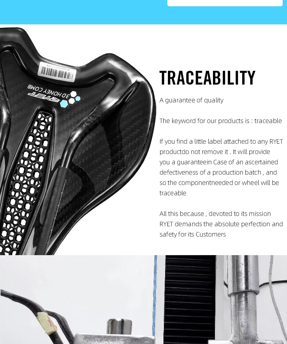Ultralight 3D Printed Bike Saddle 175g for Road and MTB