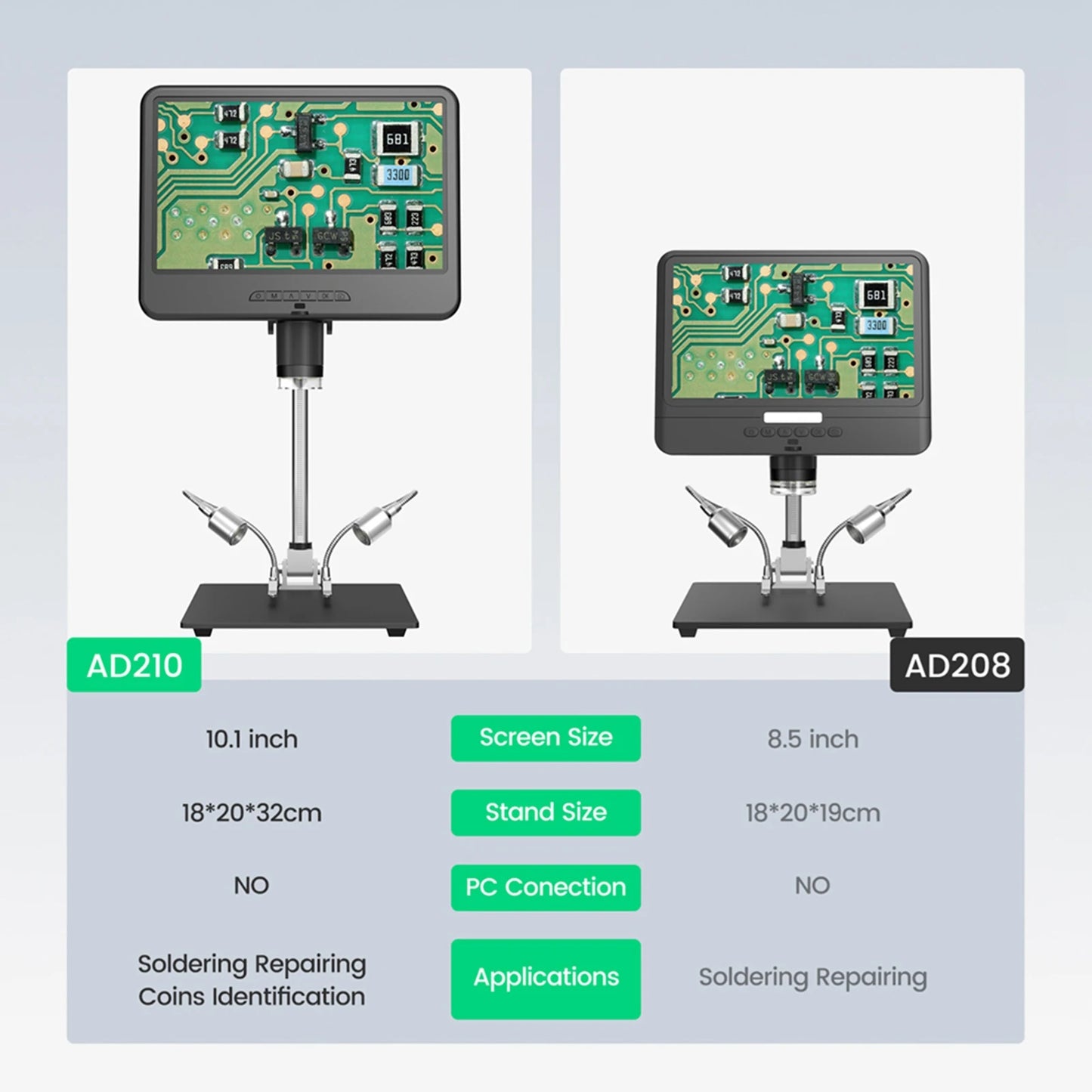 10.1in LCD Digital Microscope for Circuit Board Inspection