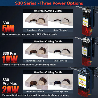 20W Laser Engraver Cutter 410x400mm Automatic Air Assist