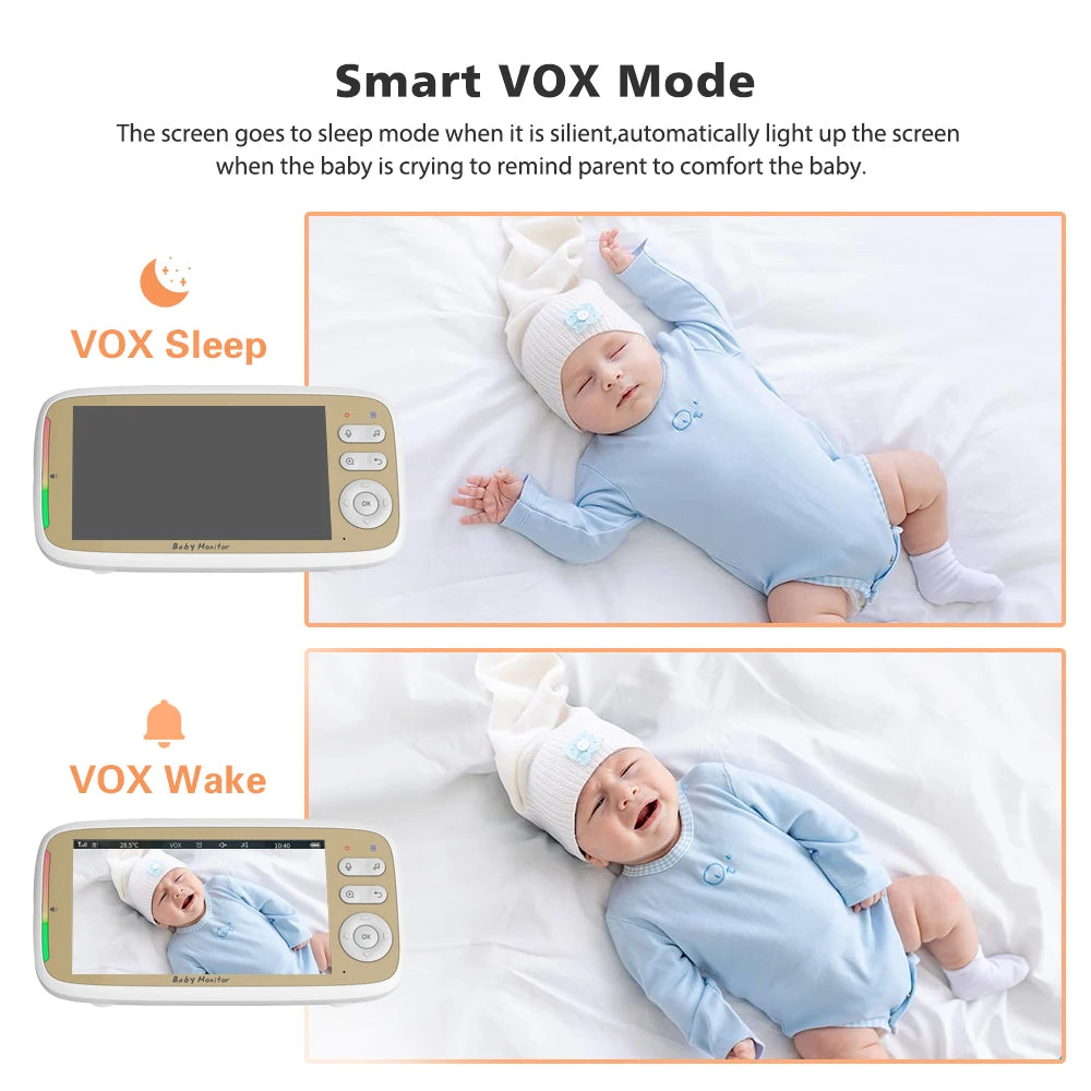 5-Inch Wireless Baby Monitor with Pan Tilt 3X Zoom