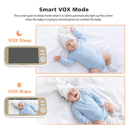5-Inch Wireless Baby Monitor with Pan Tilt 3X Zoom