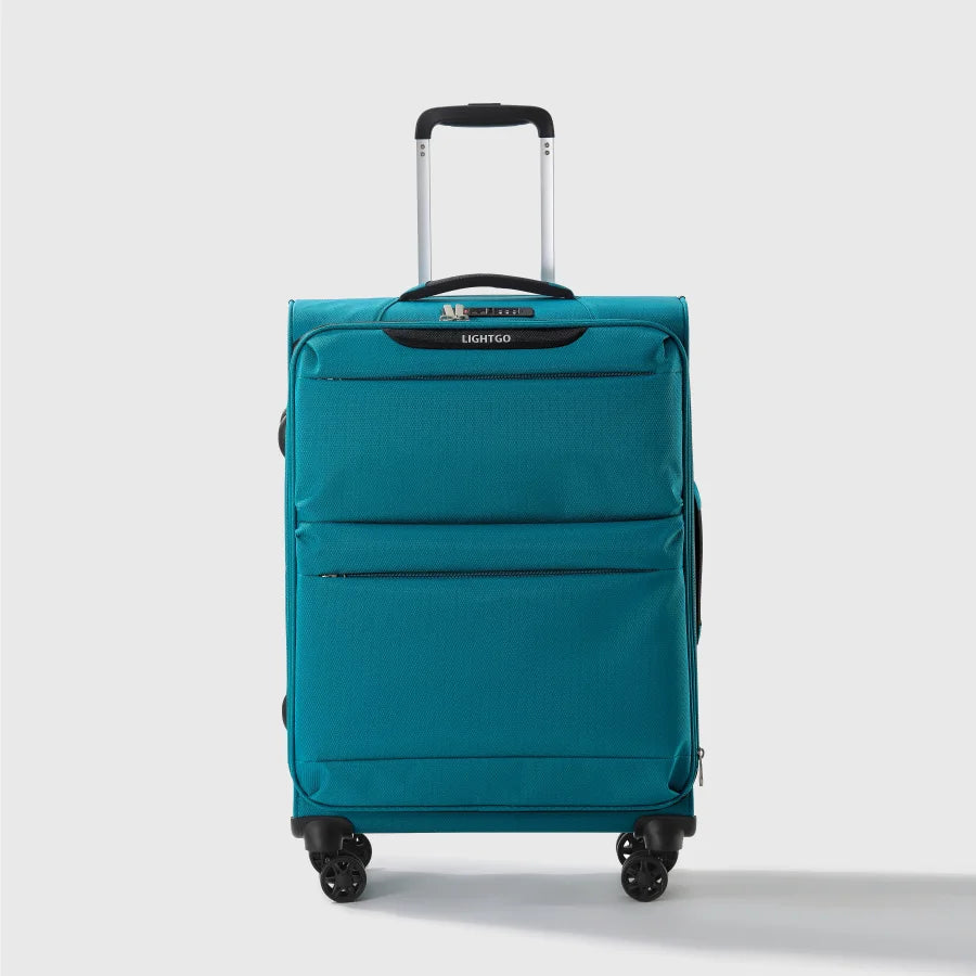 24 Inch Blue Check-In Luggage with 8 Silent Wheels