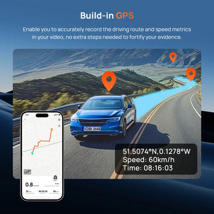 4K HDR Car Dash Cam 3-Channel 128GB