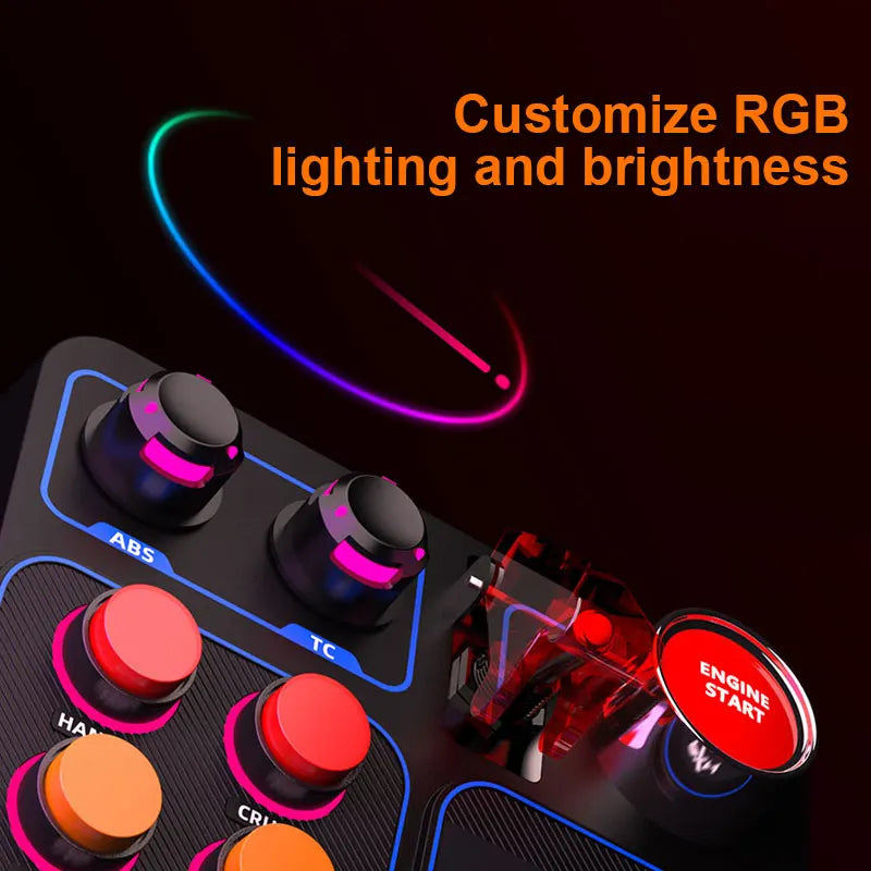 Simulator Racing Control Box with 30 Programmable Buttons RGB Panel